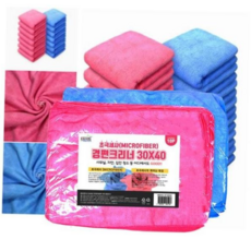 경편 경편크리너 10장 걸레 크리너 극세사 30cmx4 59000EA 1EA, 핑크10장