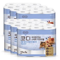 코디 우리집 안심 키친타월 115매 6입 6개, 36개