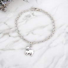 Angel & Me 法鬥法國鬥牛犬 925純銀手鍊腳鍊，兒童生日聖誕節禮物