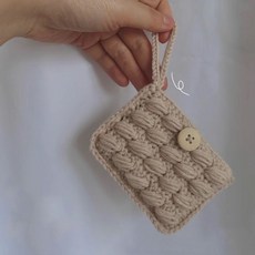 台灣熱銷 初學 毛線編織 鉤針材料包 diy材料包 手工編織 鉤織鬱金香 卡包零錢包 自製禮物 diy手作 鉤針包包, ins風簡約, 1個