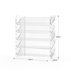 아크릴 립스틱 진열대 보관함 메이크업 거치대 정리대, 확대형 40cm 5단