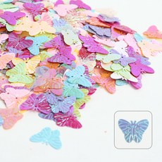 뮤즈 대용량 스팡클 나비 100g / 비즈 네일 슬라임 공예재료 파츠장식 만들기재료, 1개, 혼합색상