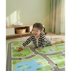 (다르담) 120x120cm 자동차 도로 퍼즐 매트 16p, 1개