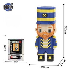 스타일하우스 나노블럭 베어브릭 32cm 중형 장식품, 혼합색상 G5, 1개