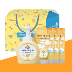 아이깨끗해 핸드워시 순향 490ml 본품 + 리필 450ml 3개 선물포장 손세정 세트, 1개