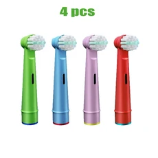 4/8/12/16개 교체용 칫솔 헤드 오랄-비 브라운 전문 호환 가능 브러시, 04 4 PCS color4