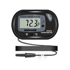 센서 디지털 온도계 건전지 포함 수조 어항 수족관 전자 수온계 측정기, 1개