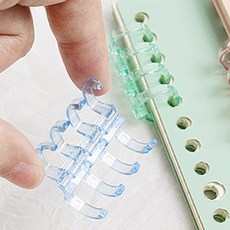 4구 투명 컬러 제본링 1P, 파랑