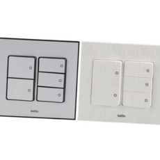 5구 스위치 모던 화이트 인테리어 전기 벽면 멀티 푸시 매입 스위치, 화이트 헤어라인