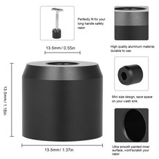 UUBV T型安全剃須刀手動剃須刀，男士老式鋅合金刮鬍刀, 黑色底座（經典）, 1個