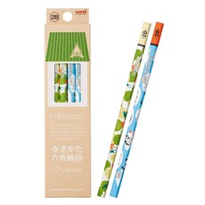 日本UNI三菱 hahatoco 鉛筆 六角 HB B, 綠房子2B