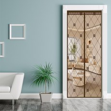 金剛紗繡花防蚊門簾，免釘魔術貼設計, 金剛紗繡花雙G字母