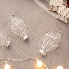 크리스마스 투명 볼 트리 장식 크리스탈 세로 12cm (3개입) 꾸미기 소품 용품 오너먼트 데코 파티, 없음