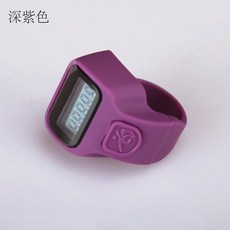 臺灣出貨 新款戒指開口計數器手動電子數顯靜音男女彩人流客流計數 NNPB, 深紫色, 1個