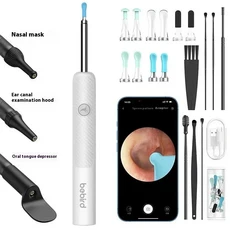 비버드 T3 귀 청소기 안전하고 효과적인 비주얼 스마트 카메라 WIFI 연결 제거 도구 키트, 02 white T3