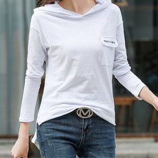 로렌미 포켓 레터링 후드 티셔츠 S250806FW-13