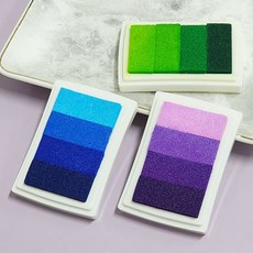 문구 스탬프패드 4색 잉크용 그라데이션패드