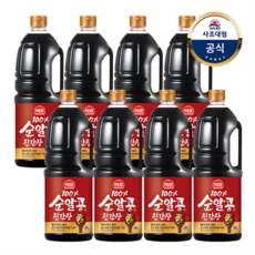 해표 순알콩 진간장 콩알을 그대로 사용한 프리미엄 진간장, 8개, 1.8L