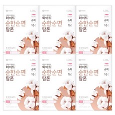 화이트 순한순면 탐폰, 슈퍼, 16개입, 6개