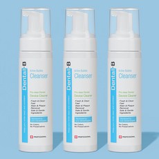약국입점 의약외품 덴탈비 프로클리어 유지장치세정제 대용량 200ml 거품형 틀니 치아교정기 의치 세척, 3개