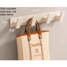 벽걸이형 무타공 옷걸이 문 뒤에 옷걸이와 현관 복도에 옷걸이, 07 White 4 hook