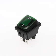 KCD4 on-off 20A/250V 6 핀 DPST IP67 밀폐형 방수 T85 자동 마린 토글 로커 스위치 LED 30x22 1 개, 05 녹색