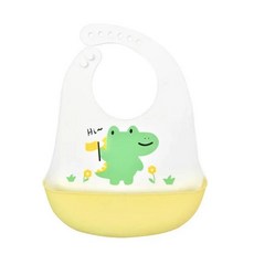 턱받이 실리콘 점심 방수 앞치마 침 흘림 바나나 수유 귀여운 만화 인쇄 조절, 14. NO.4