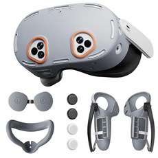 Meta Quest 3S용 보호 케이스 Meta Quest 3s용 TanReginal 액세서리 내구성 있고 손상 방지 케이스 헤드셋 프로텍터 1개 페이셜 쿠션 1개 렌, Meta Quest 3S용 보호 케이스, Meta Qu