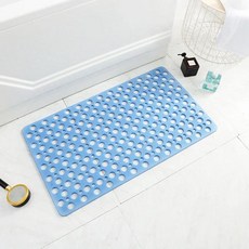 샤워 목욕 매트 환경 보호 맛없는 tpe 화장실 가정용 욕조 욕실 중공 소수성 방지 슬립 패드 욕실 매트, 파랗게
