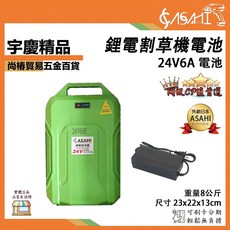 ASAHI 24V6A電池 CH2025充電器, 1個