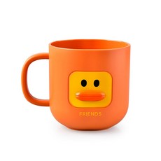 可愛動物造型兒童漱口杯：防滑耐用，多色可選，創意學生宿舍牙刷杯, 1個, 橘小雞