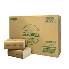 47223 크리넥스 핸드타올 F250s 20밴드 5000매/타올/타월/종이타올/종이타월/페이퍼타올/페이퍼타월/업소용, 250매, 20개