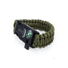 등산 캠핑용 멀티 팔찌 다용도 로프 밧줄, 검정색, 1개