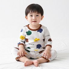 몽실이 컬러라인 쟈가드 순면 7부 실내복 베어 체리 쿼카 기차 플라워 칠부 홈웨어