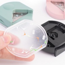 R4 다꾸용품 사무용품 트리머 라운드 미니 코너커터기 문서관리 휴대용 87669EA 1(PC), 블랙