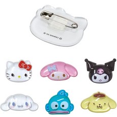 산리오캐릭터즈 풋쿠리 핀 뱃지 615901 캐릭터 브로치 랜덤