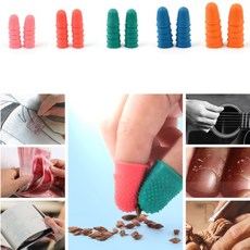 손가락 골무 10P 손가락보호고무장갑, 오렌지