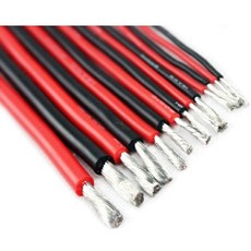 실리콘케이블 전선 8 10 12 14 16 18 20 22 AWG, 1개, 레드, 22awg