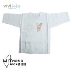 Vivibaby【台灣現貨.2色 MIT】動物印花精梳棉紗布衣，紗布肚衣，新生兒100%純棉，精選紗布肚衣，現貨批發