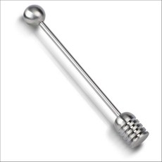 머들러 허니디퍼 나무수저 우드허니디퍼, 1개, 1