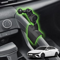 픽스글로벌 아반떼 CN7 거치대 마운트(360연장바 기본포함) + 거치대 마운트 길이조절 연장바 (4.5/6/8cm)포함, 블랙, 픽스글로벌 아반떼 CN7 거치대 마운트