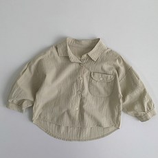 설온 아동 데일리 카라 포켓 셔츠