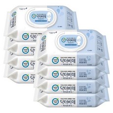 깨끗한나라 닥터비데 도톰한 화장실 비데 티슈 대용량 두꺼운 물티슈 캡형 46매 8팩, 8개