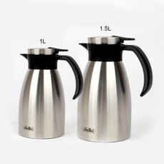 델키 스테인리스 진공 보온보냉 주전자, 1L, 혼합색상, 1개