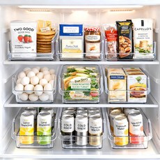 펄픽스 깔끔정리 다용도 냉장고 정리함, 4개, 클리어