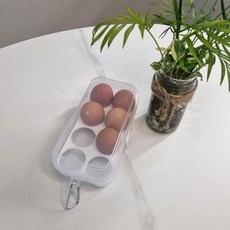 휴대용 8구 계란케이스 보관함 캠핑 에그 케이스, 1개