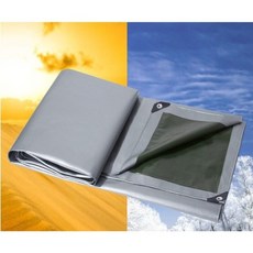 雙面防水布 塗銀防曬 露營 車棚 防雨 戶外遮陽篷布 加厚帆布 隔熱抗老化, 2X2m