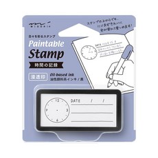 DESIGNPHIL MIDORI 스탬프 관통 마크 하프 타임 레코드 무늬 35511006, 시간 연대기 패턴
