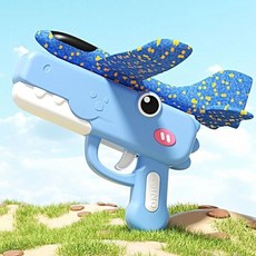 에어 글라이더 슈팅건 어린이 장난감 공룡 권총 비행기, 1개, 블루