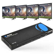 Orei OREI 4K 1x4 HDMI 스플리터 - 1 포트 4 디스플레이 복제/미러 전원 버전 1.4 풀 HD 1080P 고해상도 및 3D 지원 인증됨(1개 입력에서 4개 출, 4K@30Hz